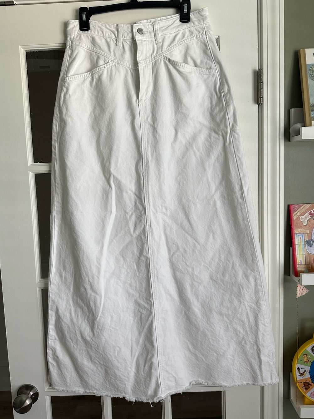 We The Free  denim maxi skirt